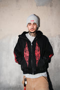 Skater Zip ( Black & Red )
