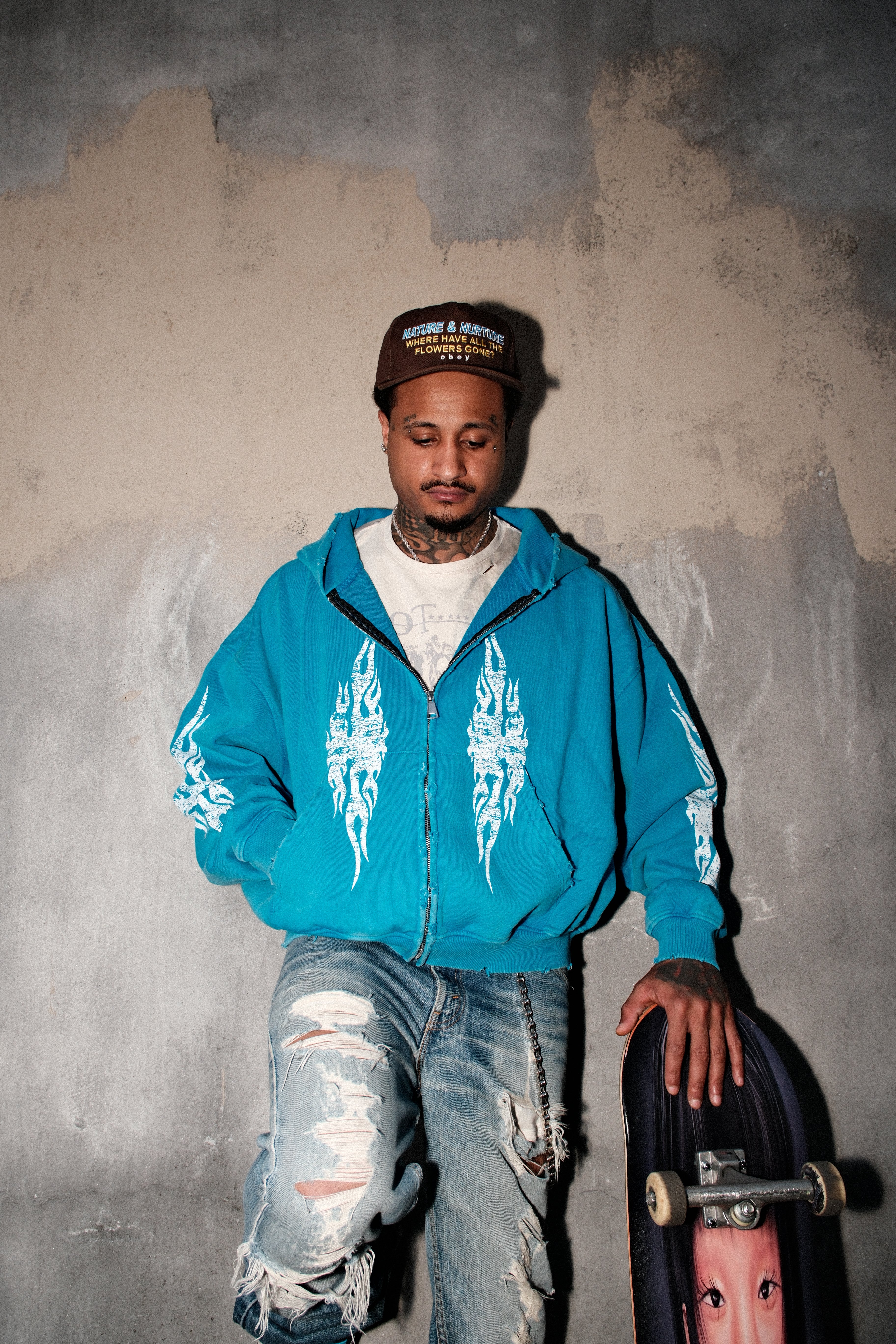 Skater Zip ( Aqua Blue )